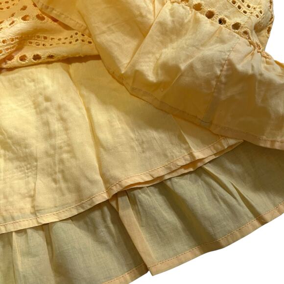 Skies are Blue Sunshine yellow eyelet layered sun dress women's size xs NWT - Picture 5 of 8